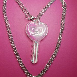 Acrylic Key Charm Necklace